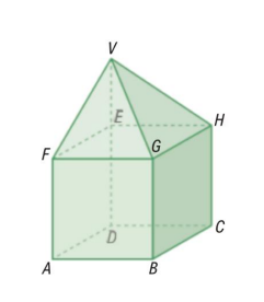 Cubo ABCDEFGH e pirâmide EFGHV