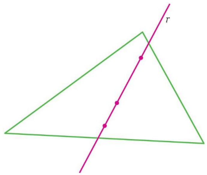 Triângulo escaleno com reta de Euler