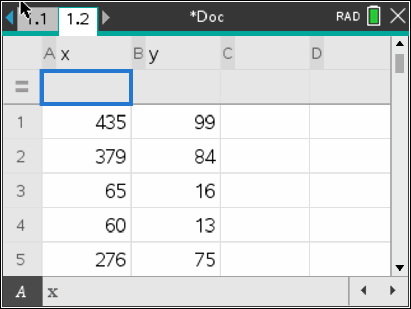 Dados dos filmes na calculadora
