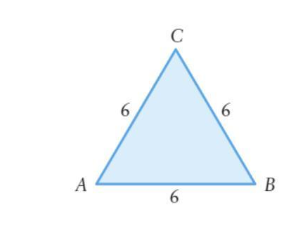 Triangulo equilatero ABC de lado 6