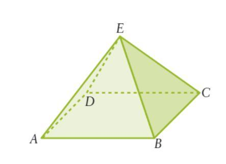 Piramide quadrangular regular ABCDE