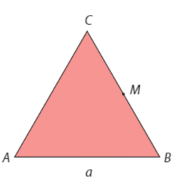 Triangulo equilatero ABC com M ponto medio de BC