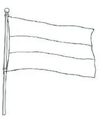 Bandeira com três faixas horizontais