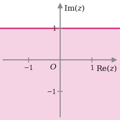 Opção A: semiplano abaixo da reta y = 1