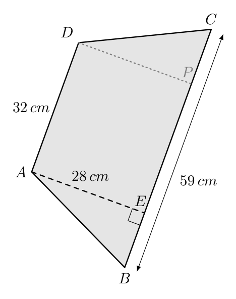 Esquema do azulejo: trapézio [ABCD]