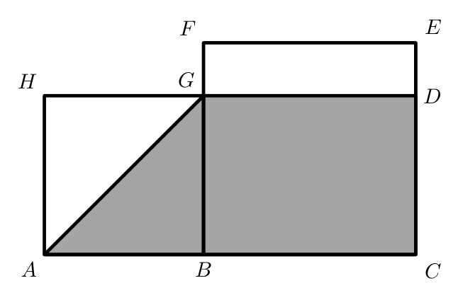 Dois quadrados [ABGH] e [BCEF]
