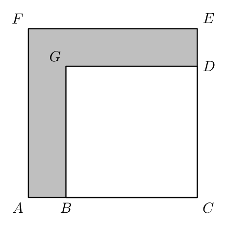 Dois quadrados [ACEF] e [BCDG]