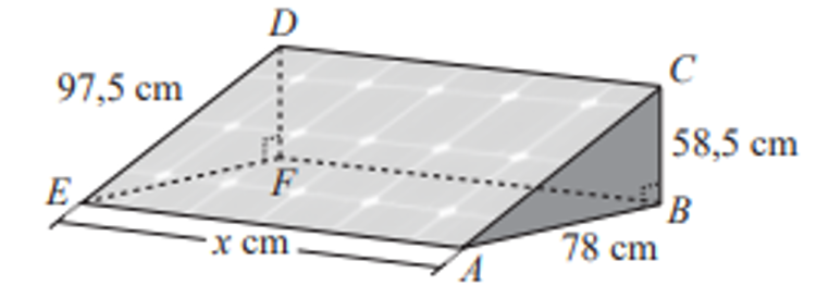 Prisma triangular — painel solar