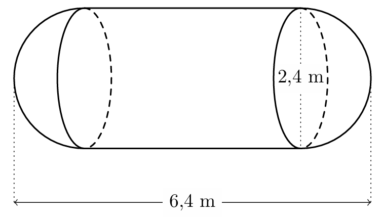 Cilindro + 2 semiesferas — cisterna