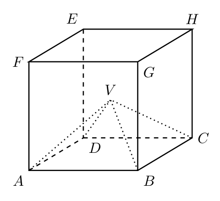 Cubo e pirâmide [ABCDV]