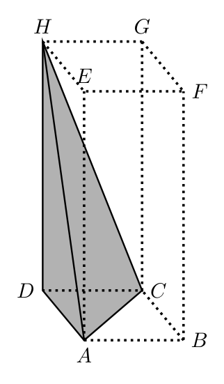Pirâmide triangular num prisma