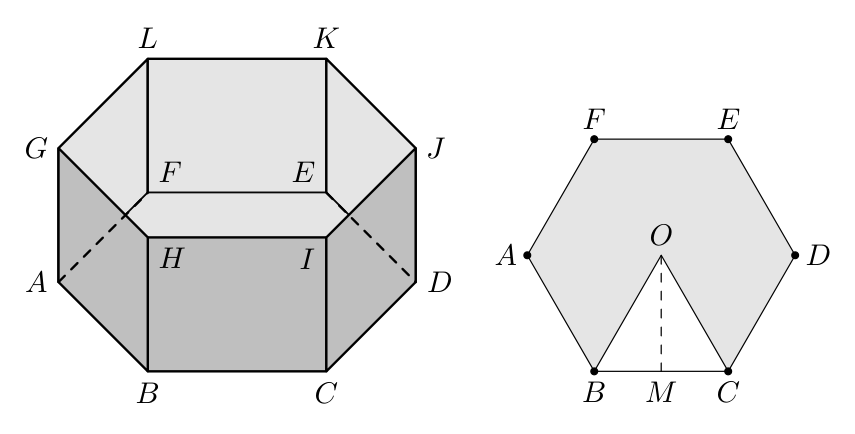 Prisma hexagonal — piscina