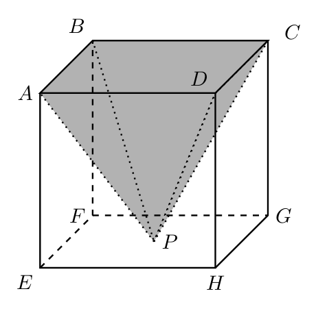 Cubo e pirâmide