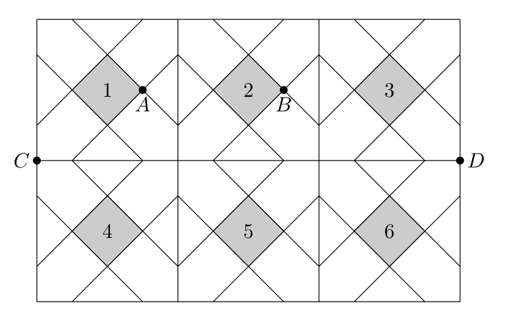 Painel formado por seis azulejos quadrados