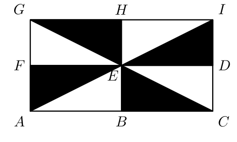 Bandeira de Lisboa composta por 8 triângulos
