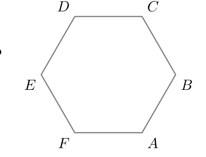Hexágono regular [ABCDEF]