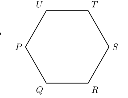 Hexágono regular [PQRSTU]