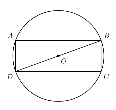 Retângulo [ABCD] inscrito numa circunferência