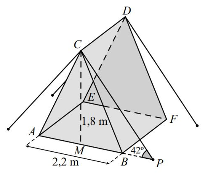 Prisma triangular — tenda de campismo