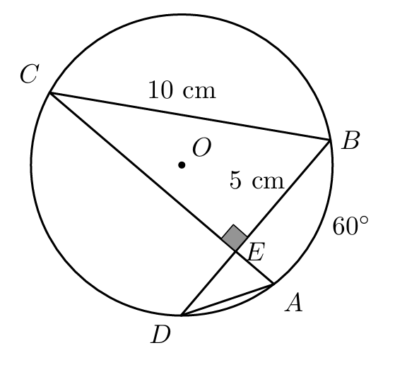 Circunferência com cordas [AC] e [BD]