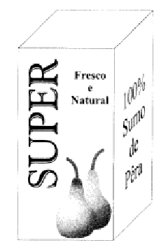 Embalagem em forma de prisma quadrangular regular