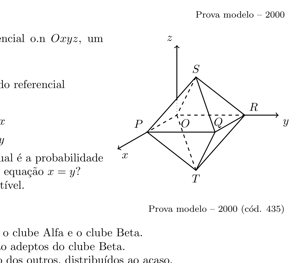 Octaedro regular com vértice na origem